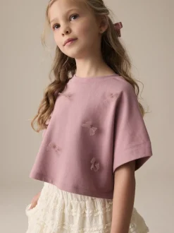 Lilac Purple Boxy Bows T-Shirt (3-16yrs)