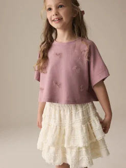 Lilac Purple Boxy Bows T-Shirt (3-16yrs)