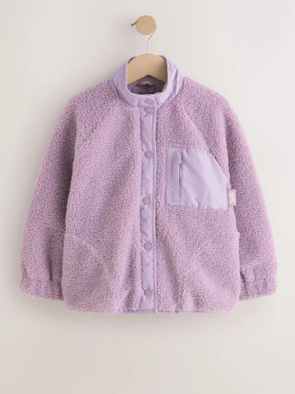 Lilac Purple Button Up Fleece Jacket (3-16yrs)