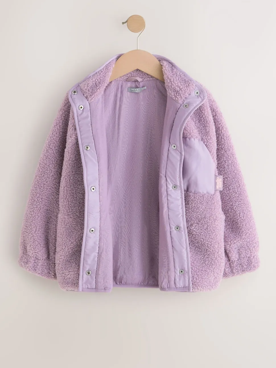 Lilac Purple Button Up Fleece Jacket (3-16yrs)