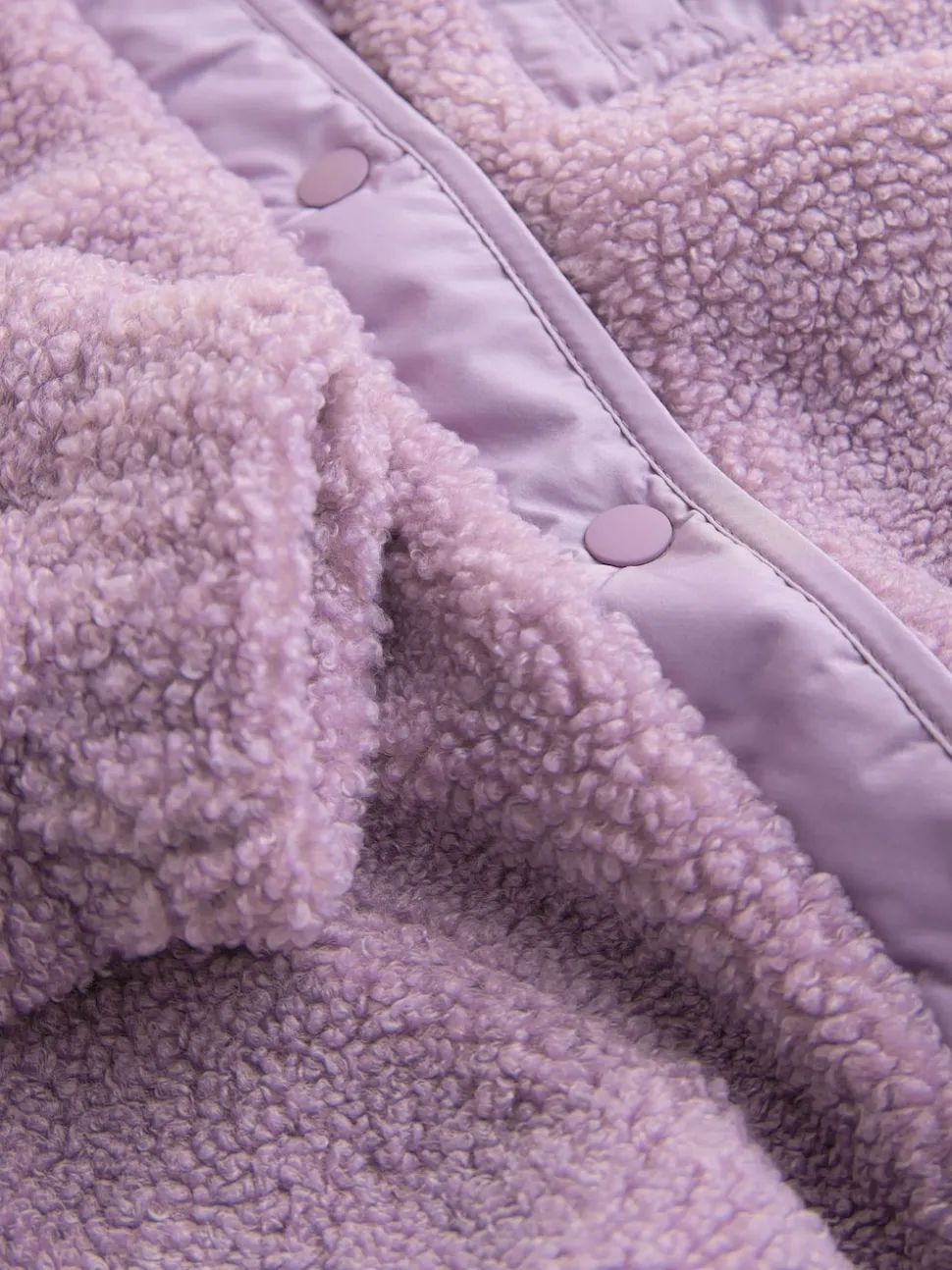 Lilac Purple Button Up Fleece Jacket (3-16yrs)