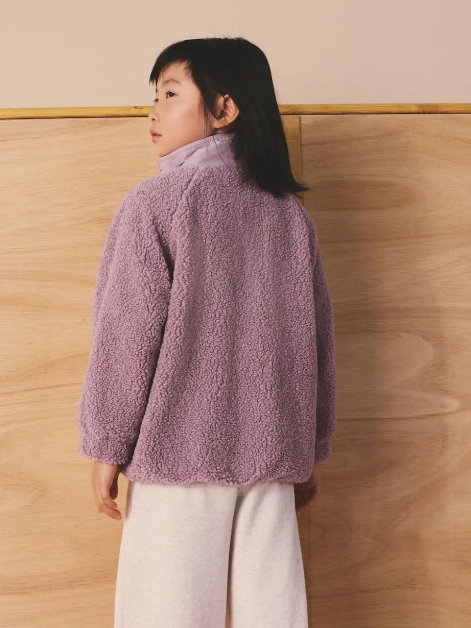 Lilac Purple Button Up Fleece Jacket (3-16yrs)