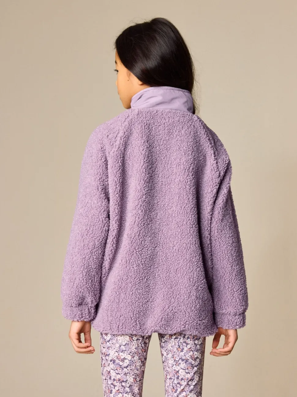 Lilac Purple Button Up Fleece Jacket (3-16yrs)