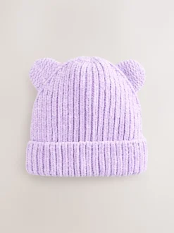 Lilac Purple 3D Ear Beanie (3mths-10yrs)