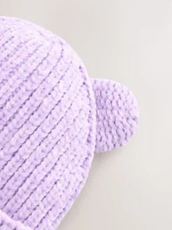 Lilac Purple 3D Ear Beanie (3mths-10yrs)
