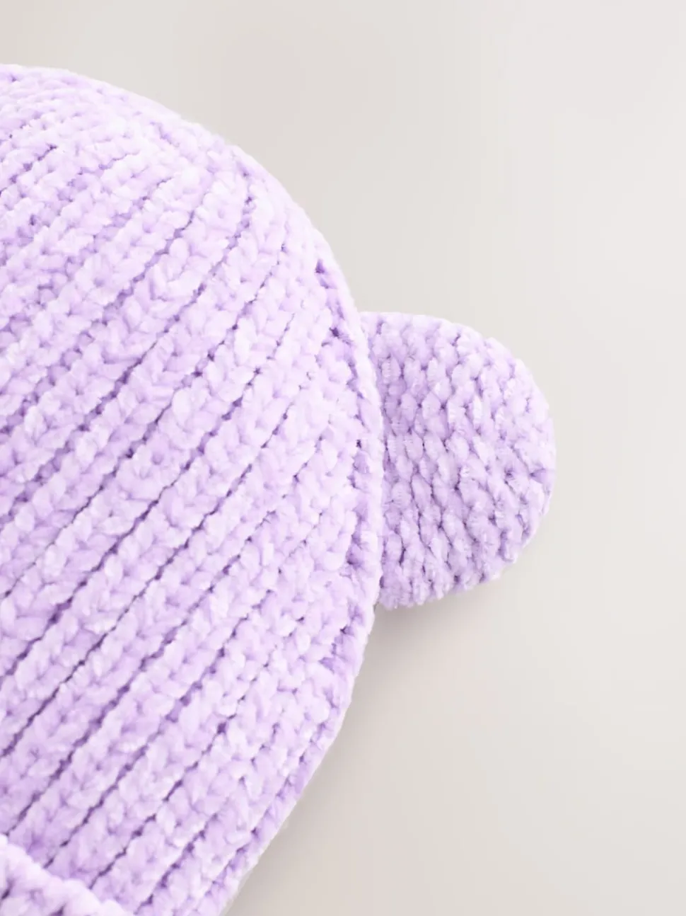Lilac Purple 3D Ear Beanie (3mths-10yrs)