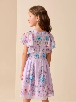 Lilac Purple Embellished Occasion Dress (3-16yrs)