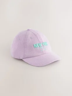 Lilac Purple Slogan Baseball Cap (1-16yrs)