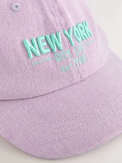 Lilac Purple Slogan Baseball Cap (1-16yrs)