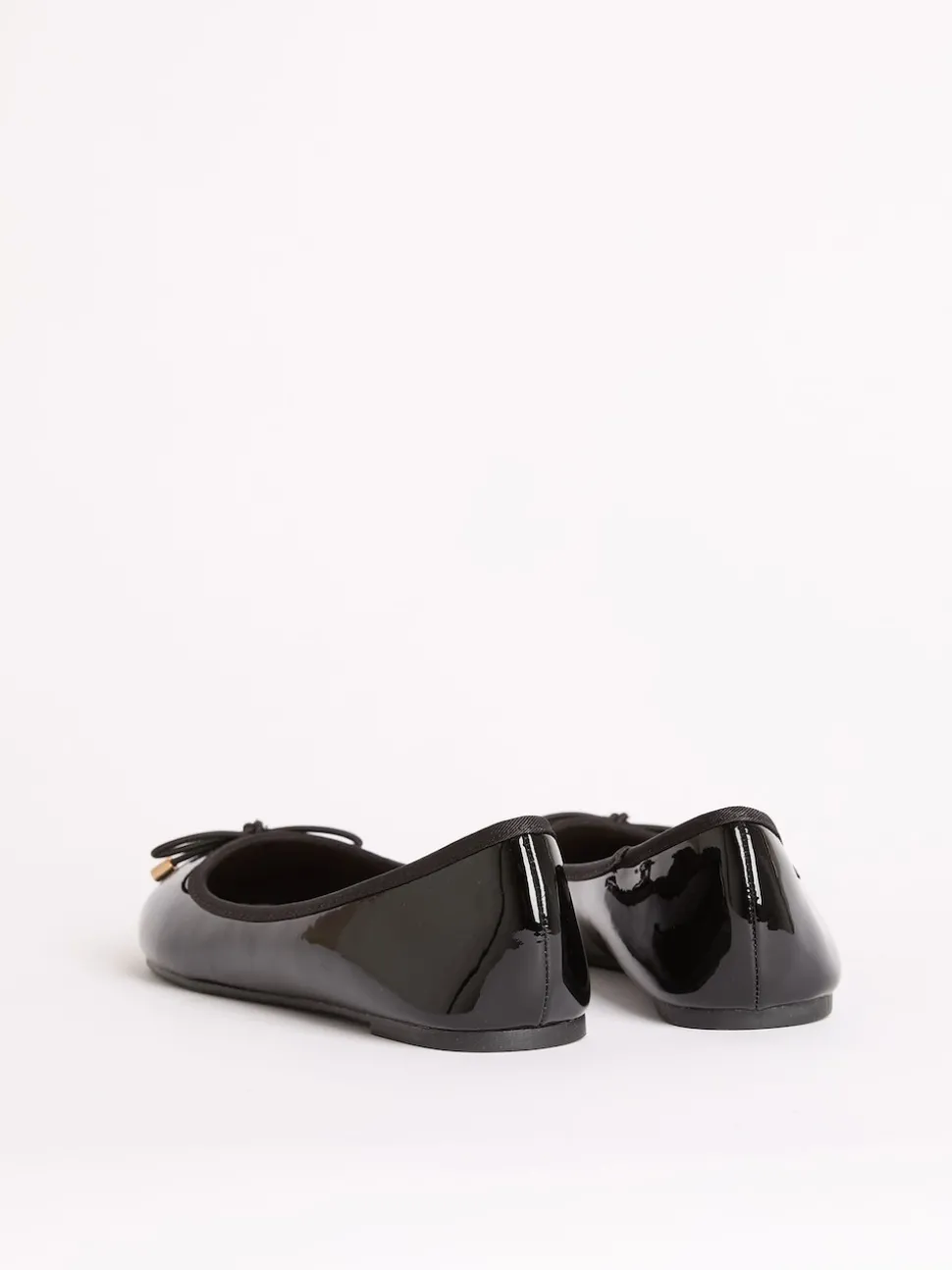 Lipsy Black Standard Fit (F) Patent Slip On Ballerina School Shoes