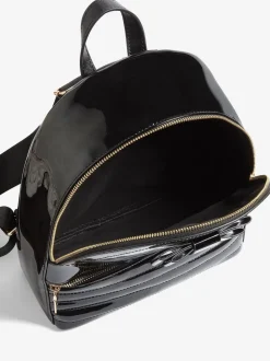Lipsy Black Bow Detail School Backpack