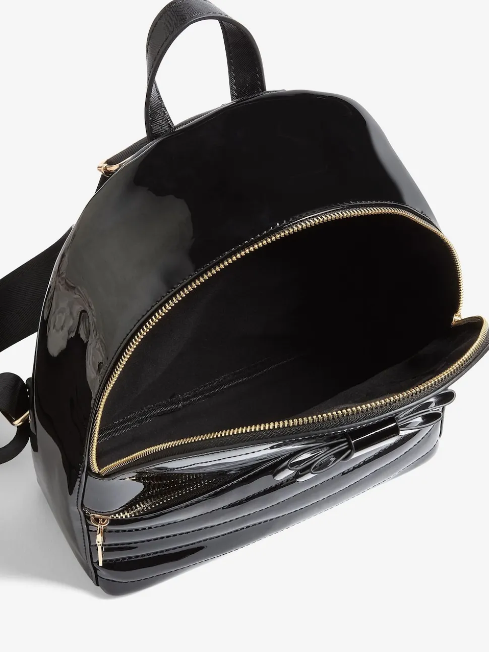 Lipsy Black Bow Detail School Backpack