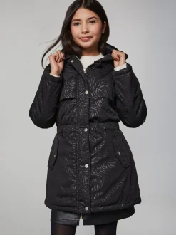 Lipsy Black Lightweight Padded Zebra Cagoule (4-16yrs)
