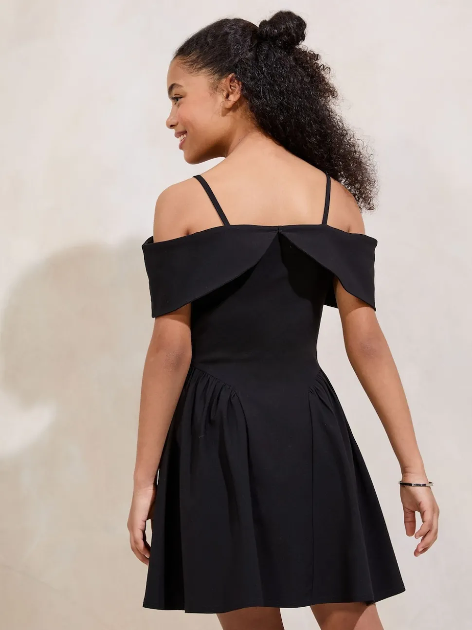 Lipsy Black Teen Bow Bardot Dress (10-16yrs)