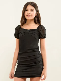 Lipsy Black Teen Bow Bodycon Dress (10-16yrs)