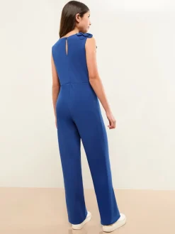 Lipsy Blue 3D Scuba Corsage Jumpsuit (5-16yrs)
