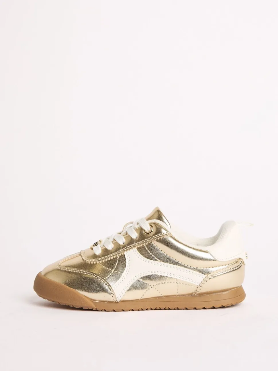Lipsy Gold Slim Runner Sports Trainers