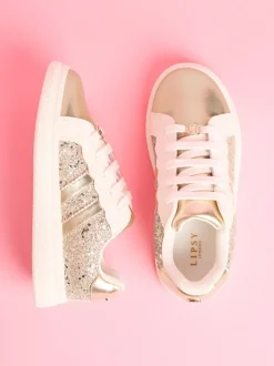 Lipsy Gold Spot Detail Girls Sports Trainers
