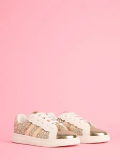 Lipsy Gold Spot Detail Girls Sports Trainers