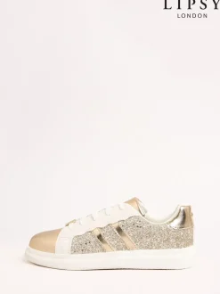 Lipsy Gold Spot Detail Girls Sports Trainers
