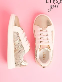 Lipsy Gold Spot Detail Girls Sports Trainers