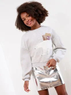 Lipsy Grey Polar Bear Christmas Crew Neck Jumper (5-16yrs)