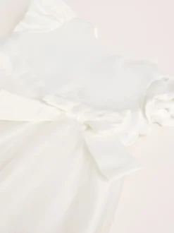 Lipsy Ivory Baby Puff Sleeve Occasion Dress (0mths-5yrs)
