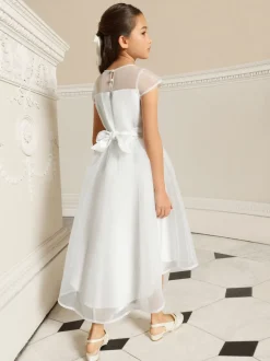 Lipsy Ivory Flower Embellished Flower Occasion Dress (5-16yrs)