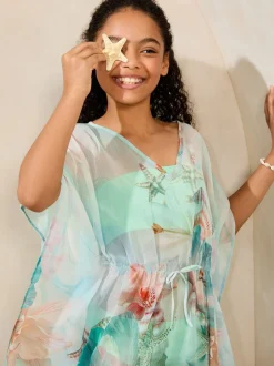 Lipsy Light Blue Printed Kaftan (5-16yrs)