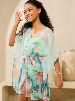 Lipsy Light Blue Printed Kaftan (5-16yrs)