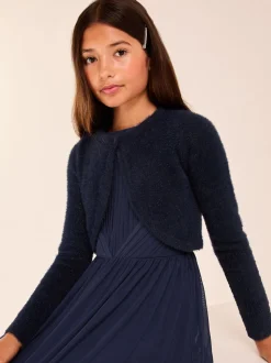 Lipsy Navy Blue Fluffy Occasion Bolero (5-16yrs)