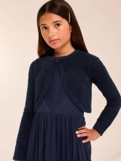 Lipsy Navy Blue Fluffy Occasion Bolero (5-16yrs)