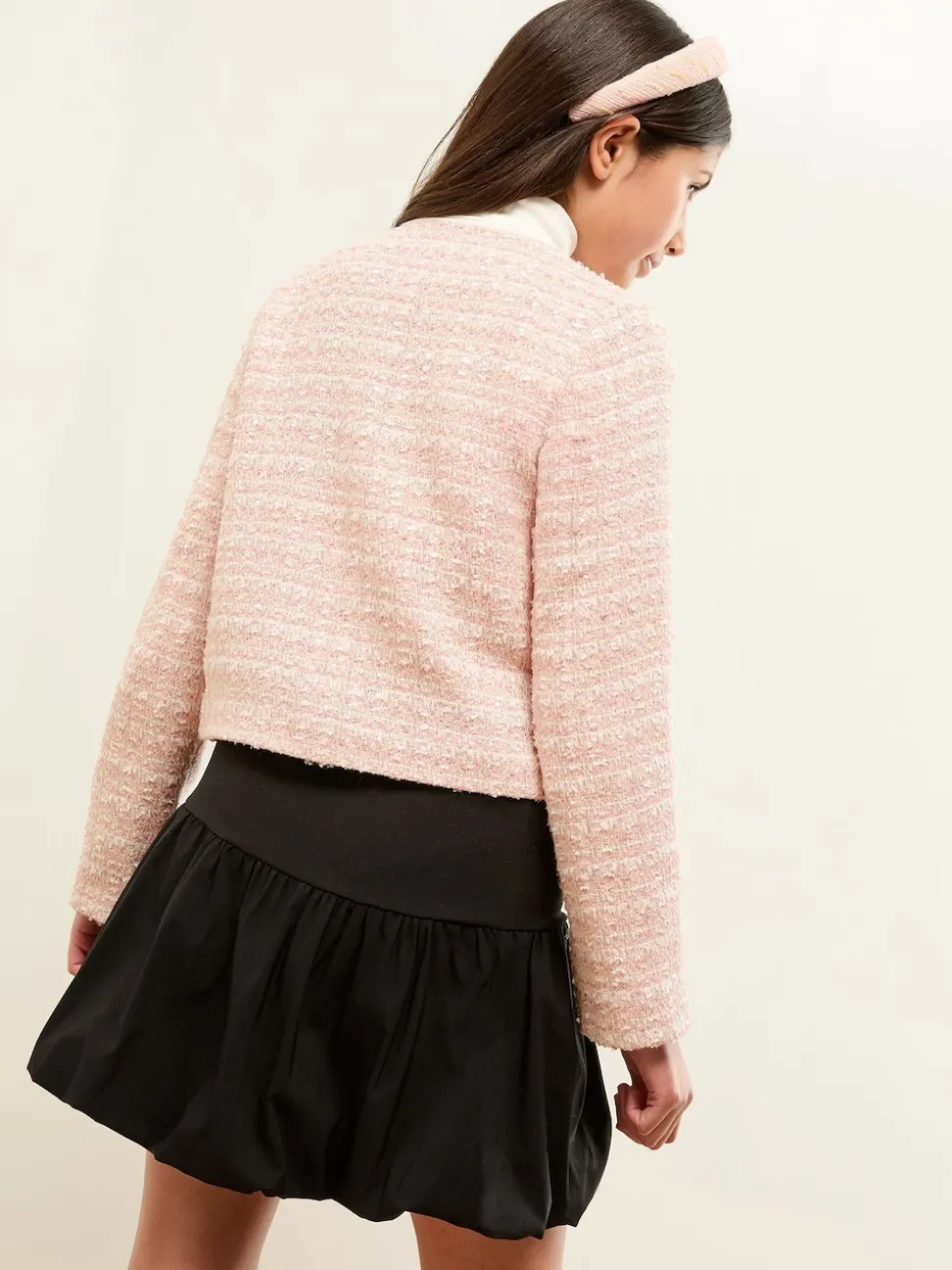 Lipsy Pink Boucle Button Up Jacket (5-16yrs)