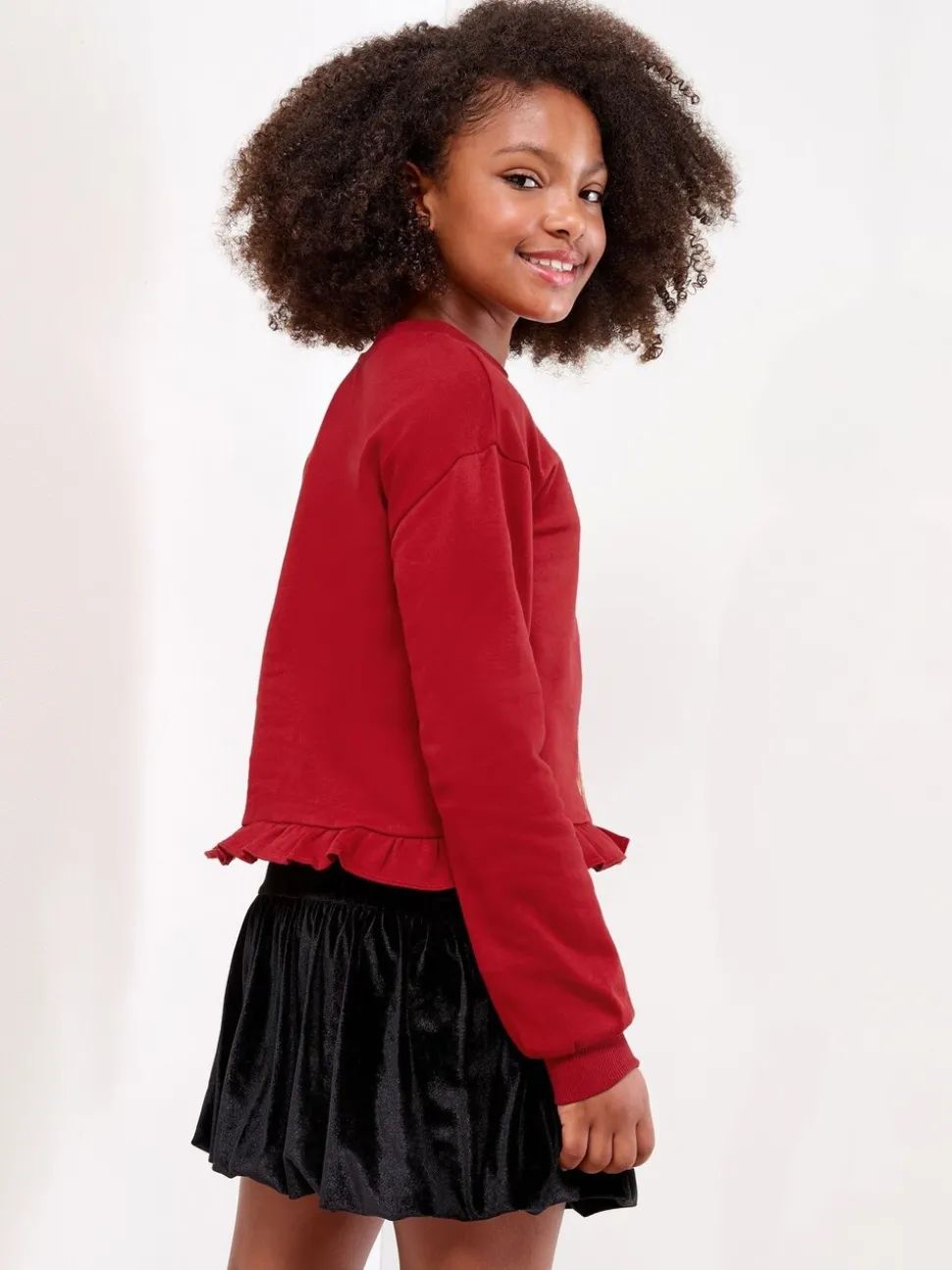 Lipsy Red Reindeer Christmas Crew Neck Jumper (5-16yrs)