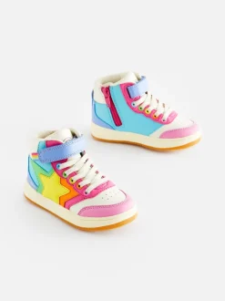 Little Bird by Jools Oliver Multi Pastel Star Hi-Top Trainers