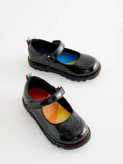 Little Bird by Jools Oliver Black Younger Patent Mary Jane Shoes