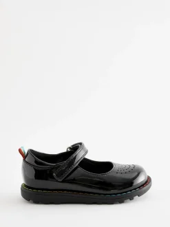 Little Bird by Jools Oliver Black Younger Patent Mary Jane Shoes