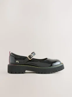 Little Bird by Jools Oliver Black Older Patent Mary Jane Shoes