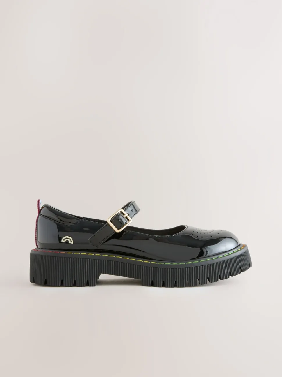 Little Bird by Jools Oliver Black Older Patent Mary Jane Shoes