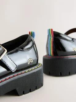Little Bird by Jools Oliver Black Older Patent Mary Jane Shoes