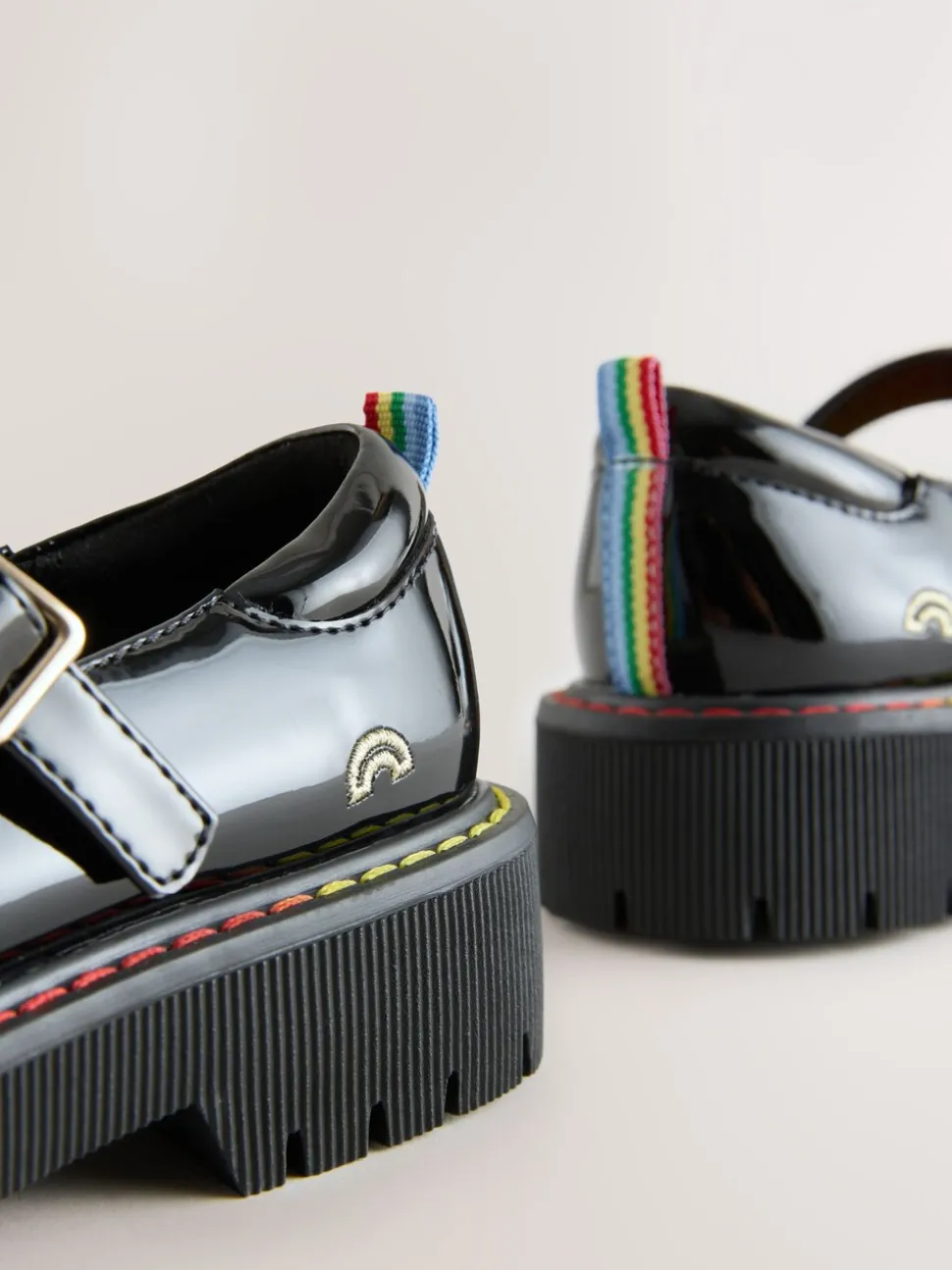 Little Bird by Jools Oliver Black Older Patent Mary Jane Shoes
