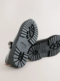 Little Bird by Jools Oliver Black Older Patent Mary Jane Shoes