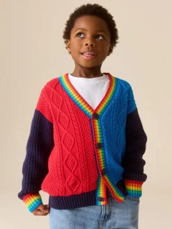 Little Bird by Jools Oliver Bright Colourblock Knitted V-Neck Cardigan