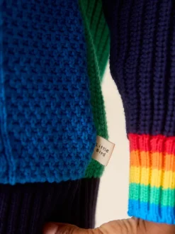 Little Bird by Jools Oliver Bright Colourblock Knitted V-Neck Cardigan