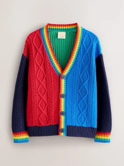 Little Bird by Jools Oliver Bright Colourblock Knitted V-Neck Cardigan