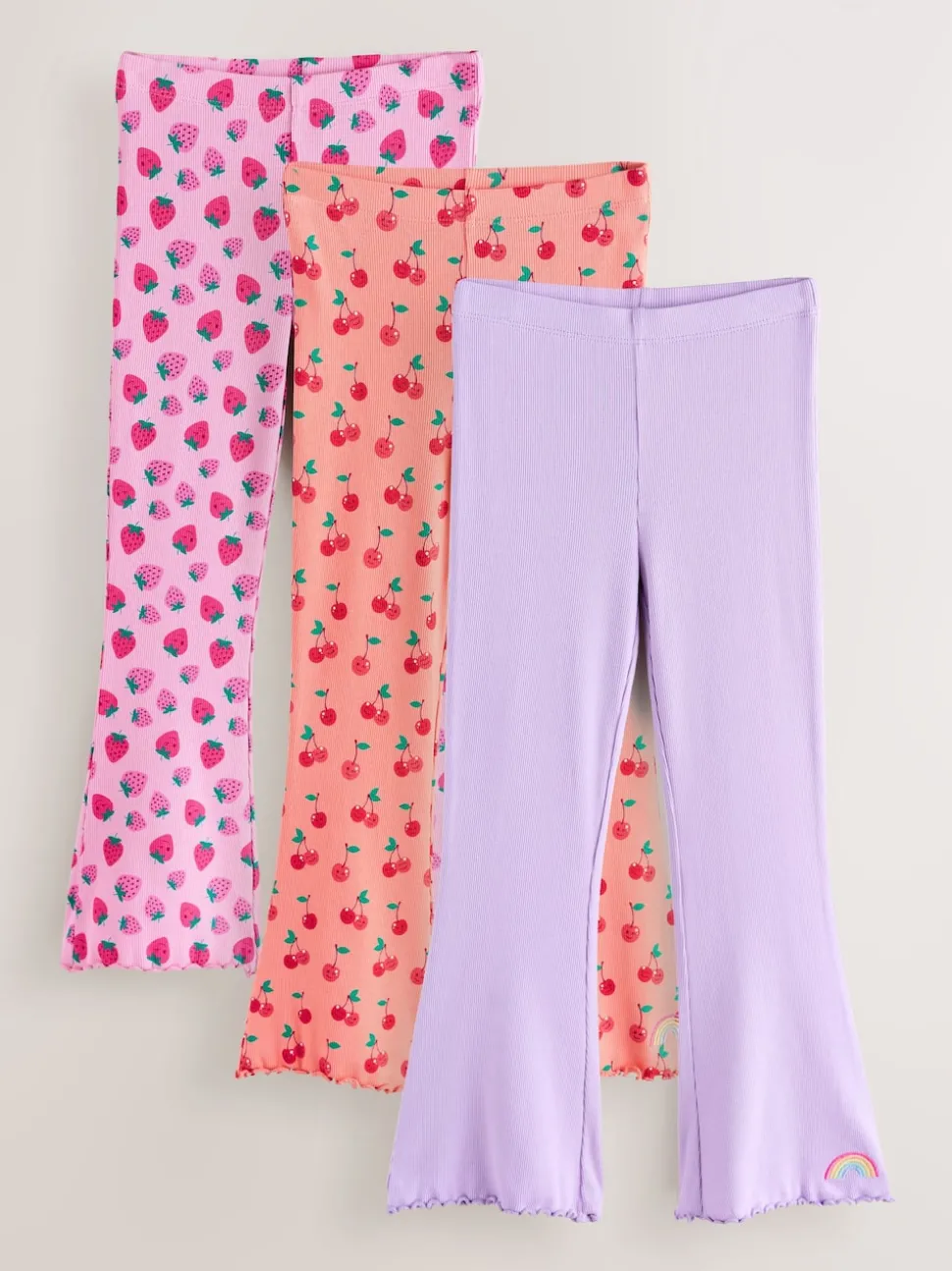 Little Bird by Jools Oliver Fruity Ribbed Jersey Kickflare Leggings 3 Pack