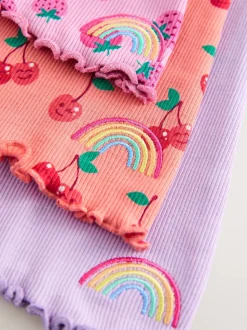 Little Bird by Jools Oliver Fruity Ribbed Jersey Kickflare Leggings 3 Pack