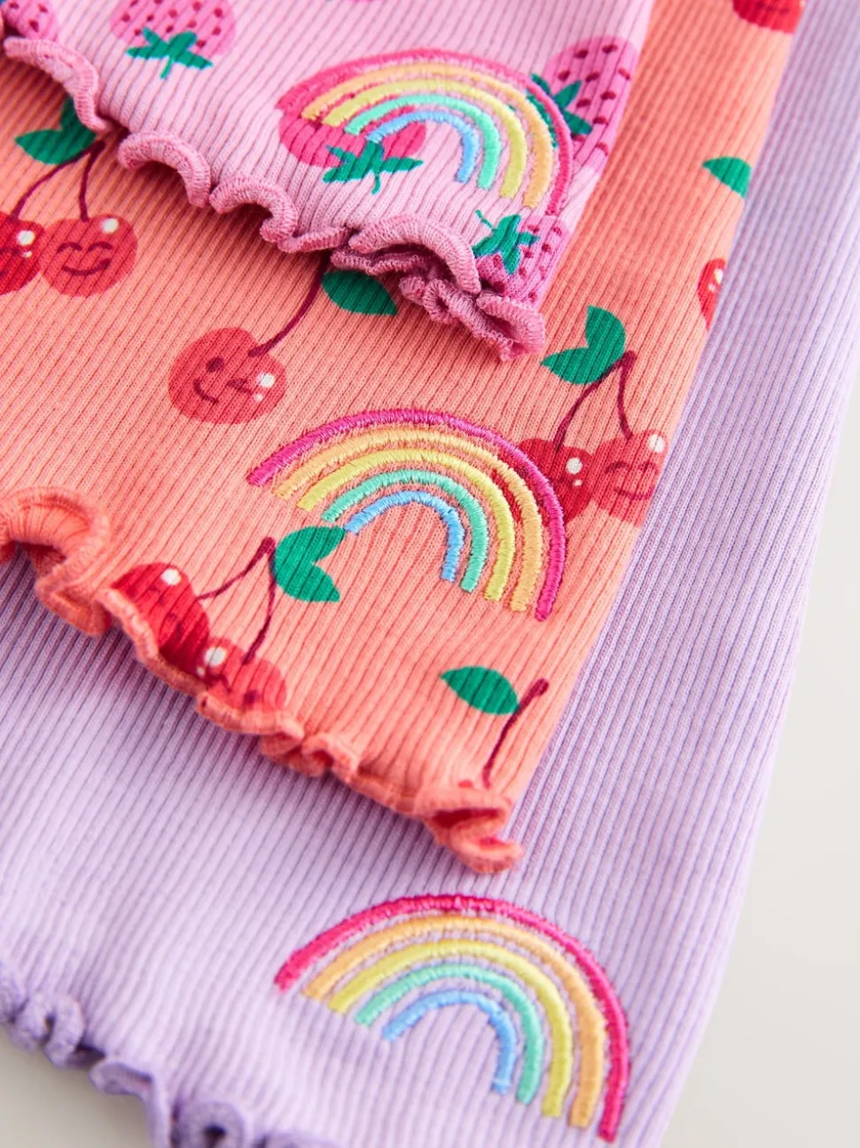 Little Bird by Jools Oliver Fruity Ribbed Jersey Kickflare Leggings 3 Pack