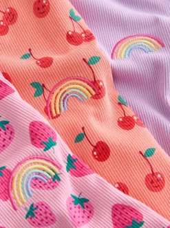 Little Bird by Jools Oliver Fruity Ribbed Jersey Tops 3 Pack