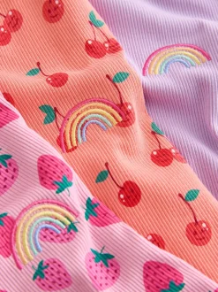 Little Bird by Jools Oliver Fruity Ribbed Jersey Tops 3 Pack
